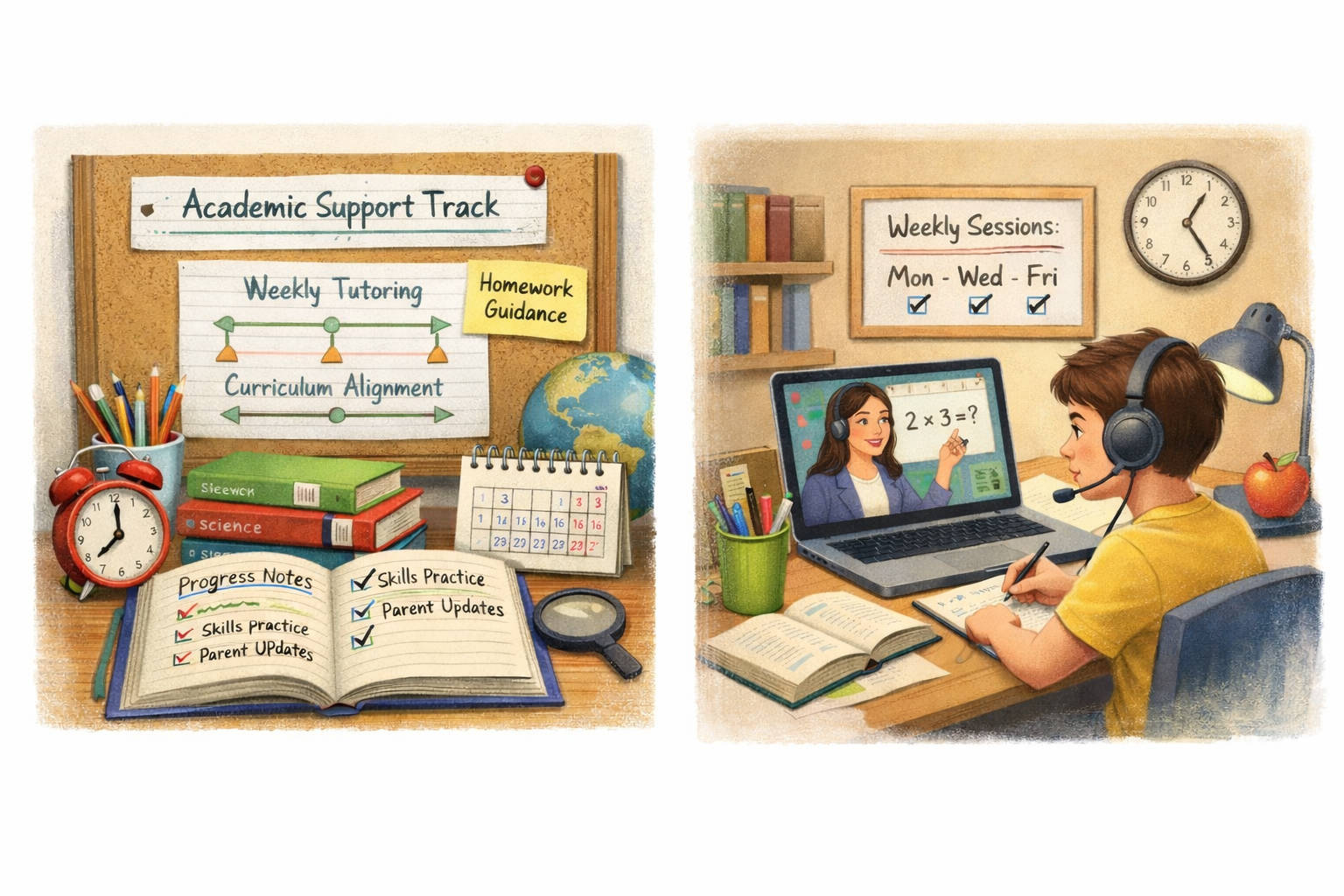 Academic support tutoring Lebanon structured weekly