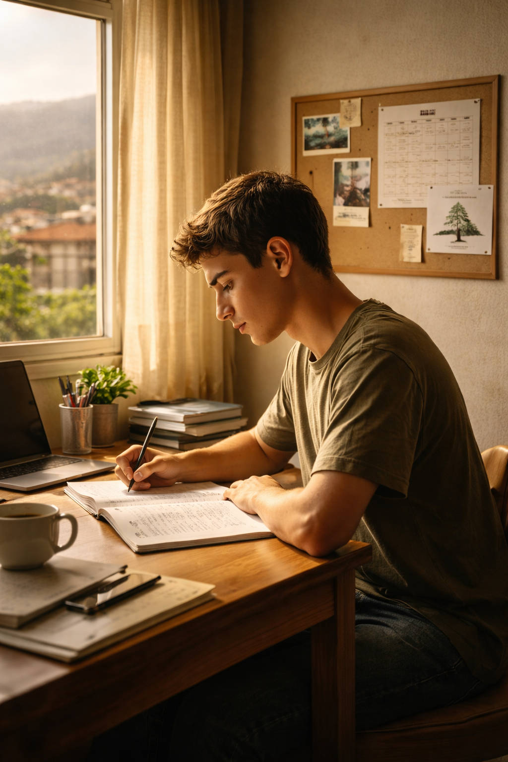 Student learning online with structured academic plan